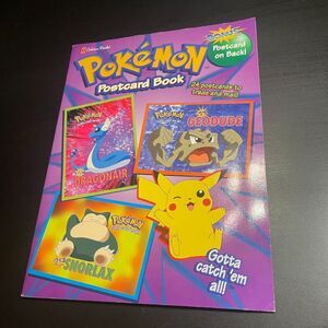 Vintage Pokemon Postcard Book 1999 Complete With All 24 Cards 90s Golden Book